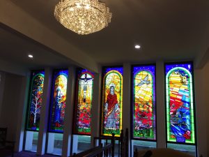 Stained glass Creation windows Sydney Tongan church