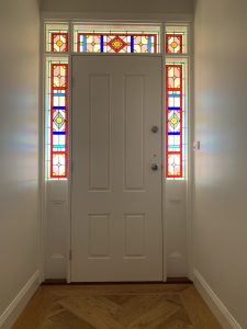 Victorian leadlight door surround 