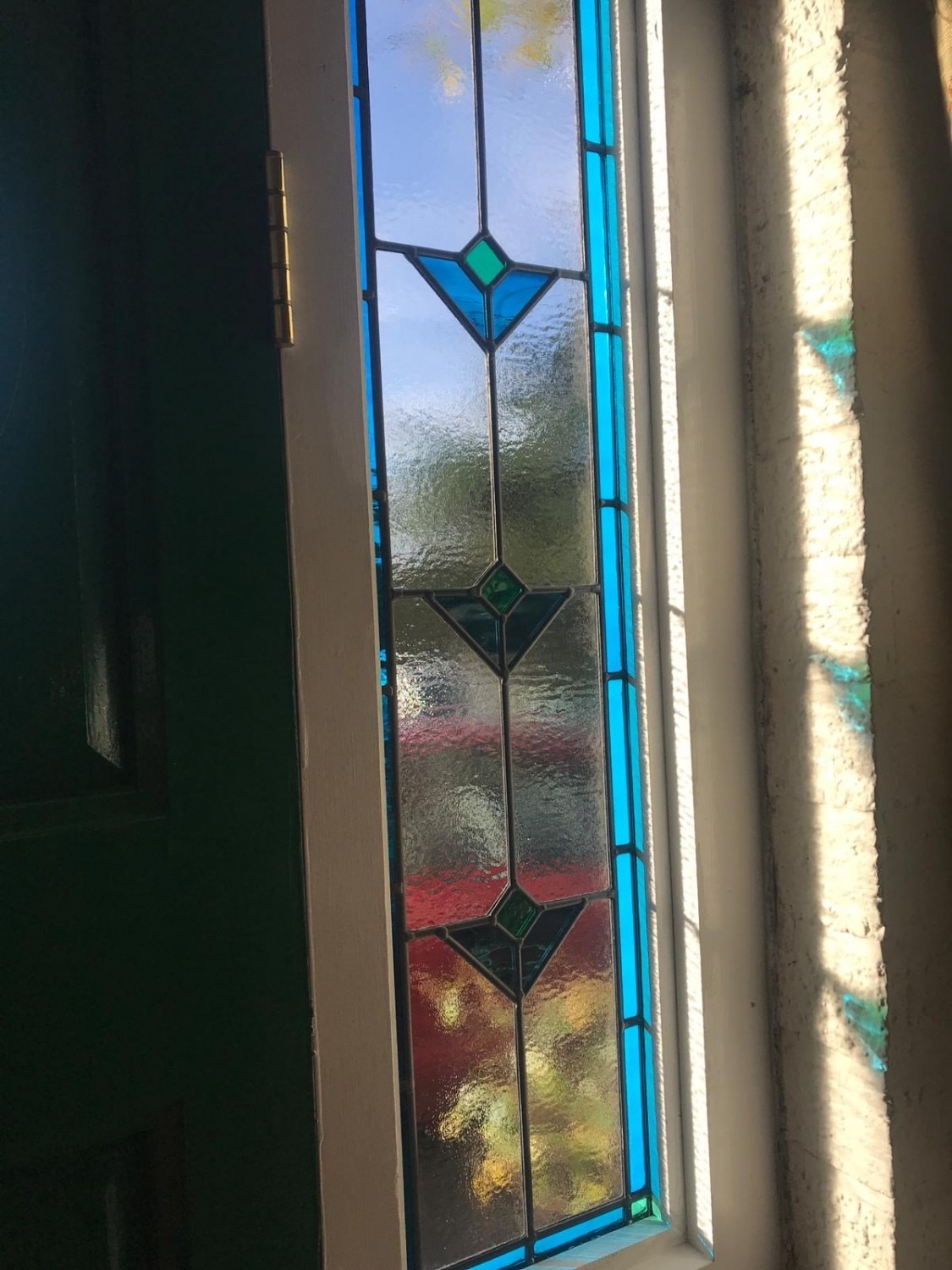Art Deco stained glass/ leadlight front door set Clevedon UK
