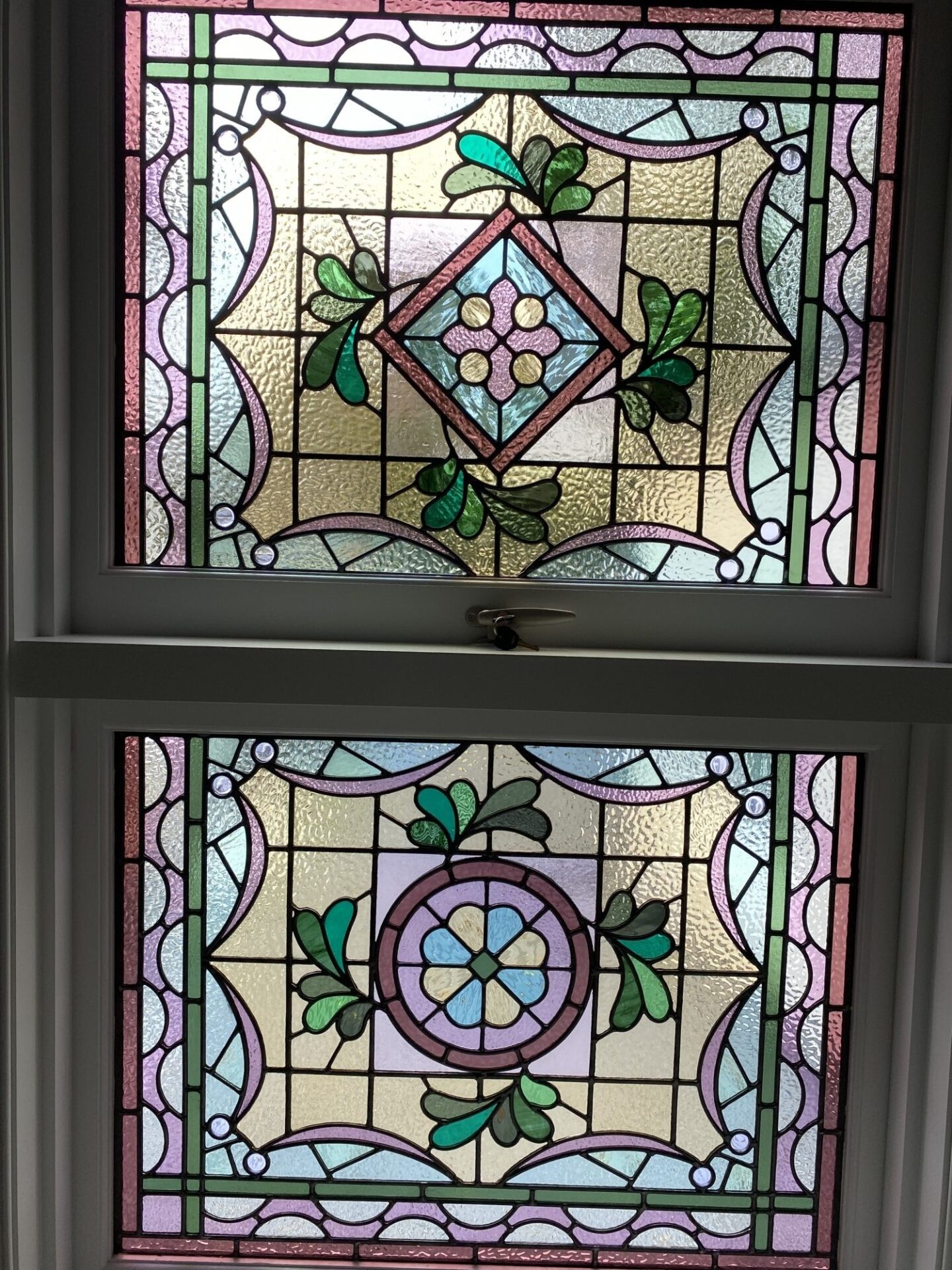 Victorian style leadlight/ stained glass bathroom window Paddington